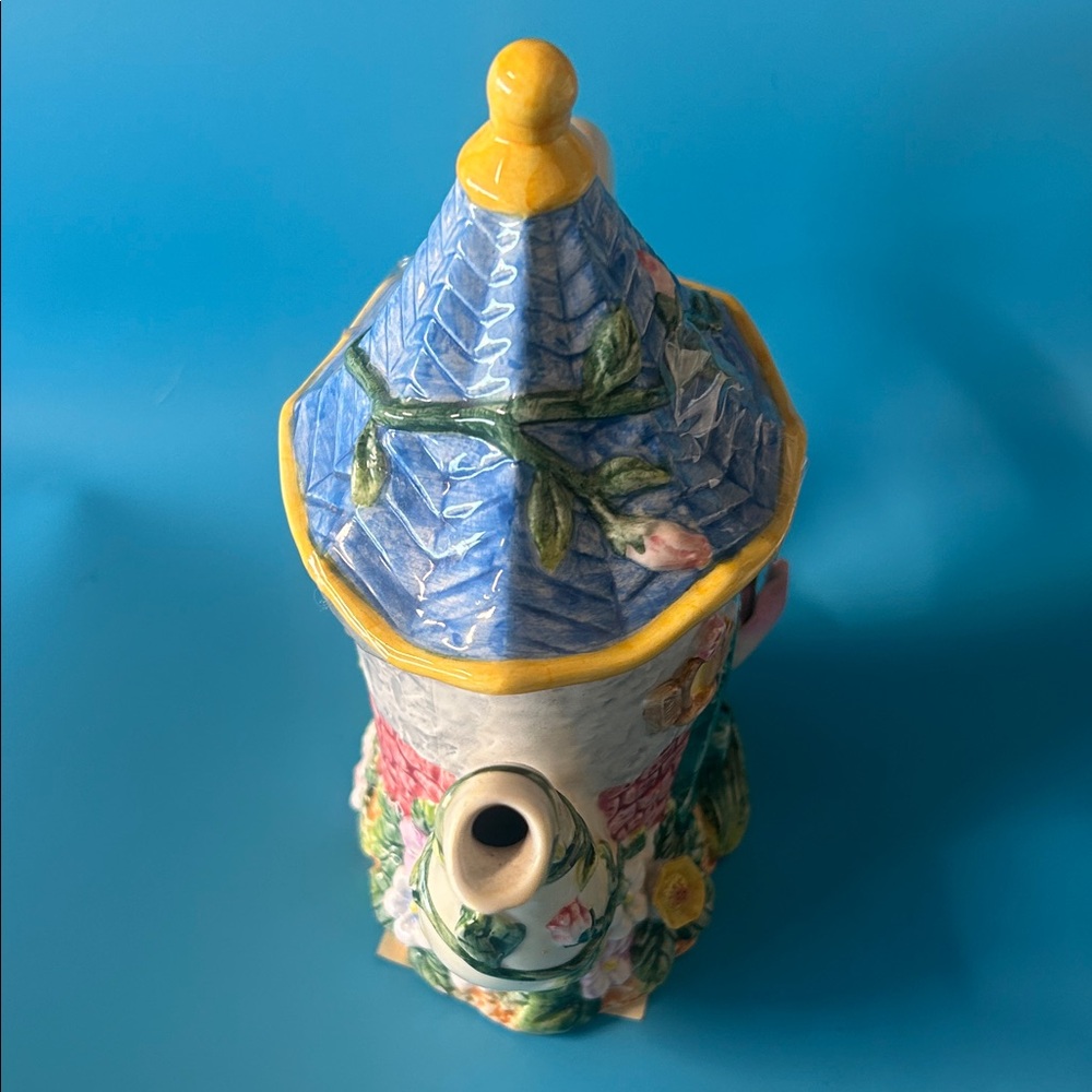 Charming Cottage Teapot with Floral Accents - Picture 9 of 13